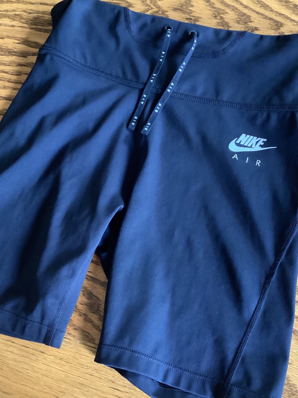 Nike Bike Shorts Womens Medium Tie Waist  Womens Size Medium - measurements show